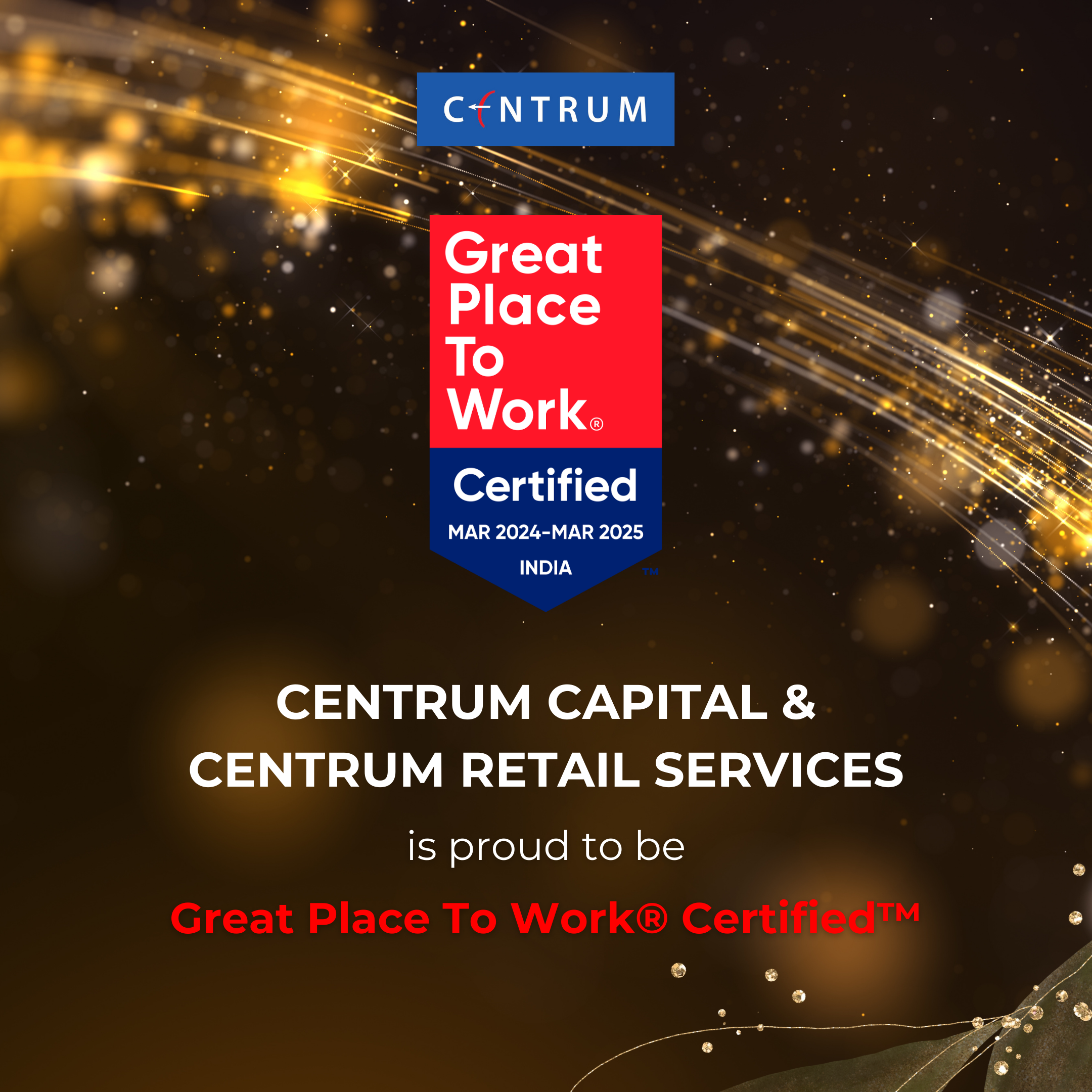Centrum is now a Great Place to Work Certified!